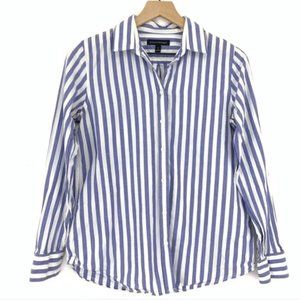 Banana Republic Vertical Striped Button Down Shirt Size XS